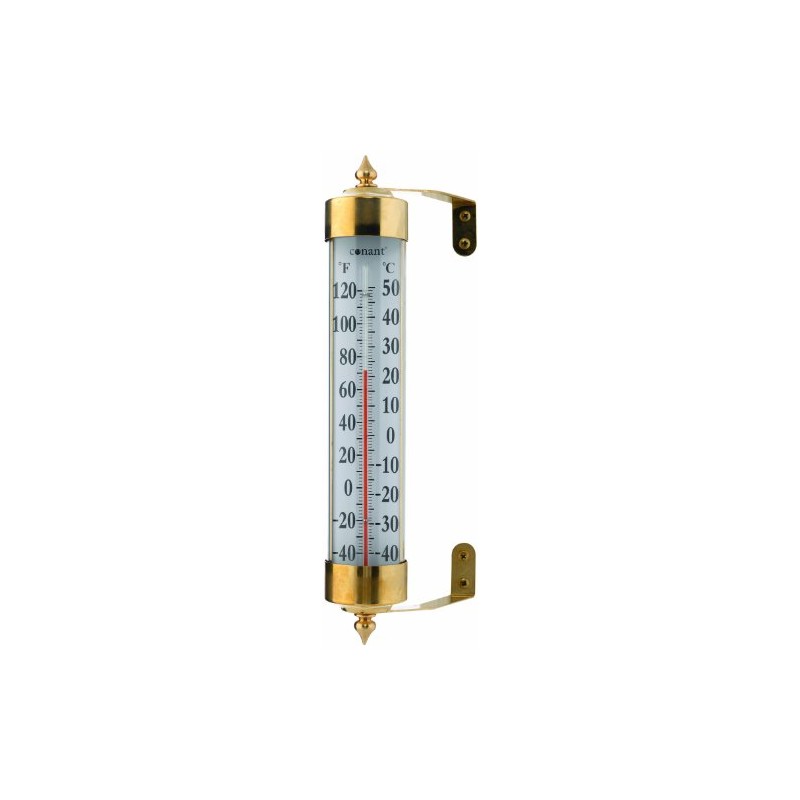 CONANT T16LFB Vermont Grande View Thermometer, Living Finish Brass