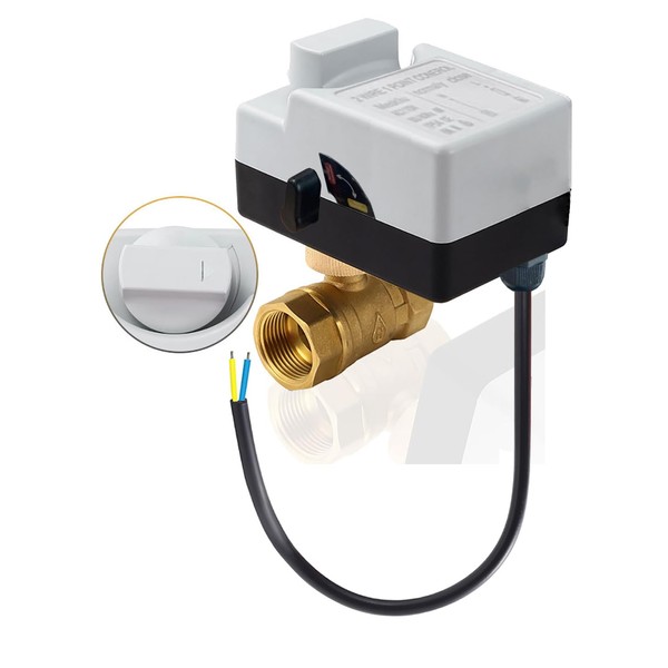 Meskliu AC220V Motor Ball Valve with Manual Function, 3/4 Inch