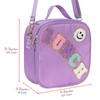 Linkidea Purple Cartoon Pattern Lunch Tote Bag for Kids, Portable