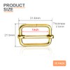 CooBigo 25 Pack 1 Inch Metal Adjustable Slide Buckles Tri-Glide