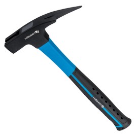 Professional High Performance Roofing Hammer 600 g 870 g with Fibreglass Handle and Magnetic Nail Holder C45 Carbon Steel Shock Absorbing Hammer DIN 7239 (Latin Hammer 600 g)