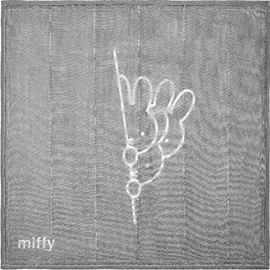 Okato Kaya-Woven Dish Towels, Cloth, For Tableware, Pack of 3, 11.8 x 11.8 inches (30 x 30 cm), Miffy Peeping Miffy