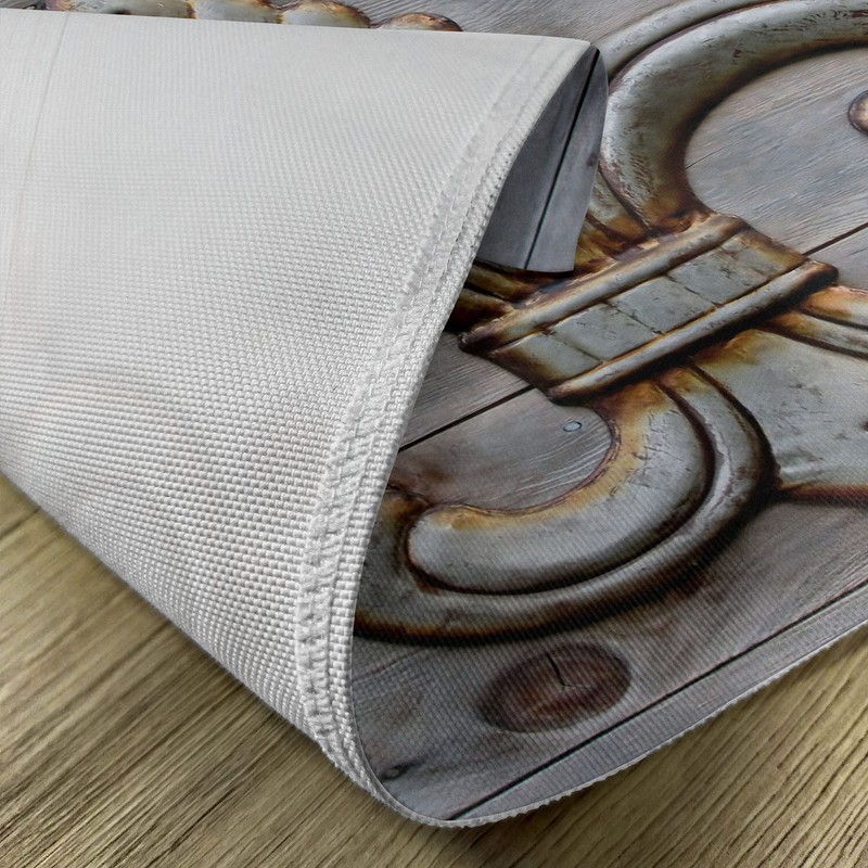 ABAKUHAUS Fleur De Lis Placemats, Old Lily Symbol on Weathered