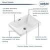 KDKSC Bathroom Vessel Sink 16.7" X 12.6" Semi Recessed Bathroom