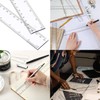 YUENTOEN 5 Pieces Clear Plastic Ruler 6/8/12in(15/20/30cm) Straight Ruler with