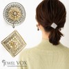 JewelVOX Hair Accessory, Circle, Leaf Shape, Stone, Openwork, Pony Hook,