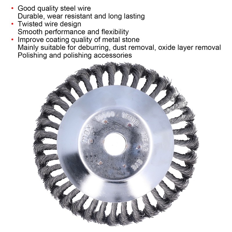 Twisted Wire Wheel Steel Garden Grass Weed Brush Cutting Head