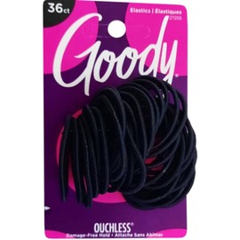 Goody Elástico para el cabello Negro, 36 unidades, Producto eficiente y cómodo
