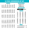 DURATECH 53-Piece Screwdriving Bit Set with Tough Case, S2 Steel