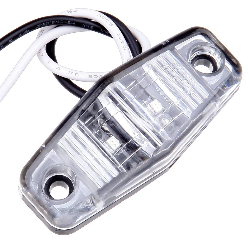 LBRST 2.5" Clear Lens LED Truck Trailer Oval Red Side