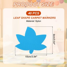 PATIKIL 4 Inch Carpet Spot Markers, 40Pcs Leaf Shape Floor Dots Markers Carpet Spots for Classroom Decoration Elementary Preschool Supplies, Light Blue