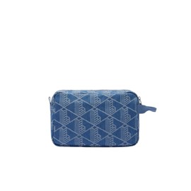 Lacoste Unisex Denim Monogram Toilet Kit, Mono Jacquard Denim, One Size