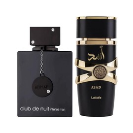 Lattafa Asad & Armaf Club de Nuit Intense Men Fragrance Bundle for Men (2-Piece Set)