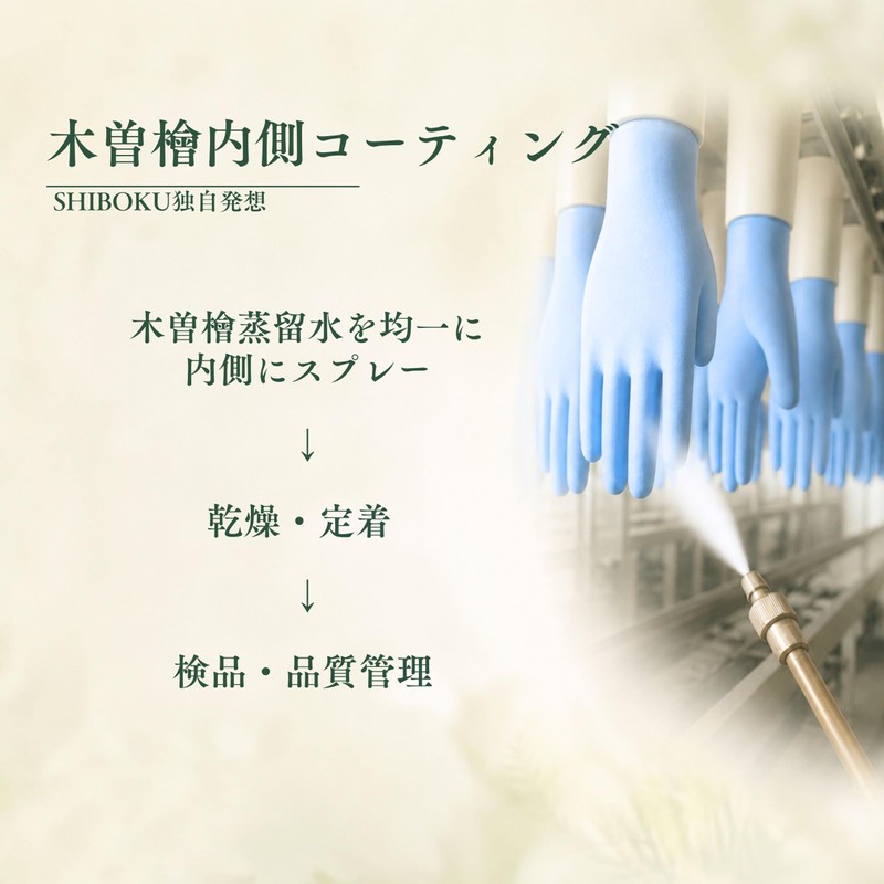SHIBOKU Koshi Kiso Cypress Ultra Thin Nitrile Gloves (1, S)