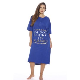 4361I-1-3X Just Love Short Sleeve Nightgown / Sleep Dress for Women / Sleepwear,Blue - Blessed