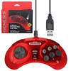 Genesis Crimson Red 6 Button Arcade Pad USB Controller [Retro-Bit]
