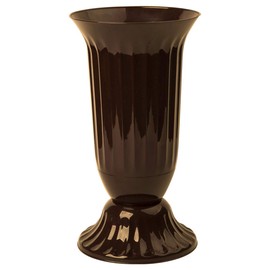 Engelland Round Plastic Garden or Grave Vase with Removable Base 29cm Indoor and Outdoor Use