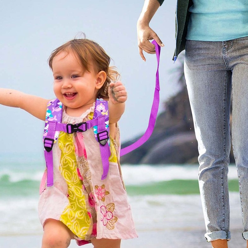 Backpack Leash, 9.5" Toddlers Mermaid Safety Leashes Bookbag for Girls
