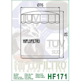 HiFlo Oil Filter Glossy Black HF171B Harley Davidson