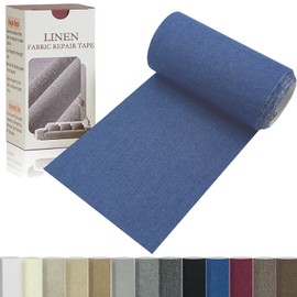 Gheeidau Linen Repair Tape 4x70 Inch Self-Adhesive Couch Patch Repair Fabric Patch for Furniture,Sofas,Cushion,Chairs,Bags,Linen Goods(Dark Blue)