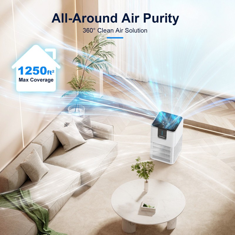 MOOKA Large Home Room Air Purifiers H13 HEPA Air Filter