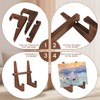 DEBETOOL Wooden Plate Stand - 8.8inch Wood Plate Holder Stand