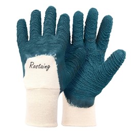 Rostain ProteTECT-IT08 Gardening Gloves Roses and Small Brushes Waterproof Latex Thick Size 08 Green Blue 8