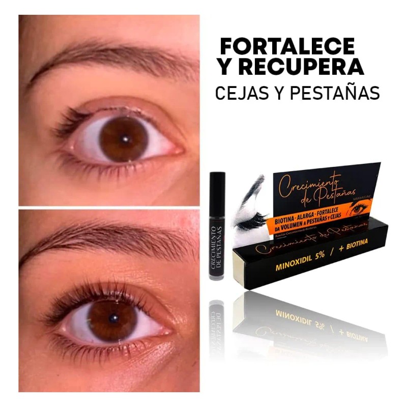 Suero Crecimiento Pestañas Y Cejas Para Mujeres Alargador