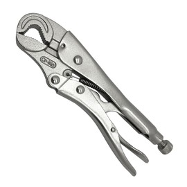 Locking Pliers with Wire Cutter, Cr-Mo Alloy Steel, 3-Side Locking Jaw, Curved Jaw Vise
