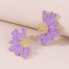 SIXDUTON Flower Earrings Large for Women, Flower Drop Earrings Gold,