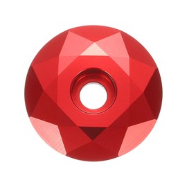 sourcing map 1 1/4" OD Bicycle Headset Stem Top Cap Aluminum Alloy Cycling Headset Cover Stem for Mountain Bike Road Bike MTB, Red