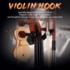 Violin Wall Mount with Bow Hook Wooden Viola Hanger Stand