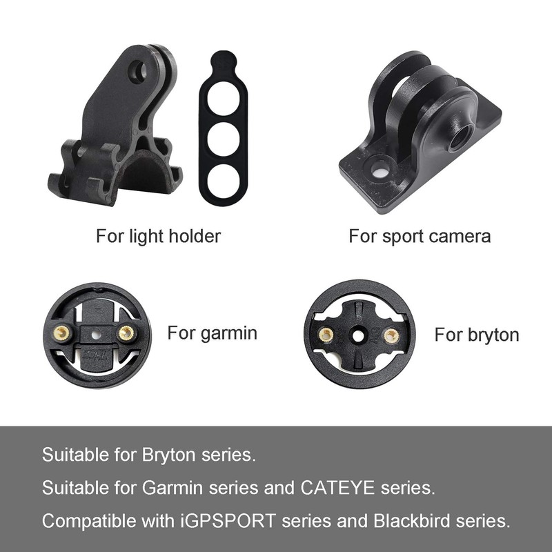Carbon Fibre Integrated Bicycle Computer GPS Mount for Wahoo, Garmin,