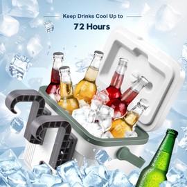 Pool Cooler - 14 Quarts Insulated Poolside Cooler with Handle, Portable Swimming Poolside Ice Chest, Keeps Ice Up to 3 Days, Above Ground Pool Accessories for Beach, Outdoor Parties