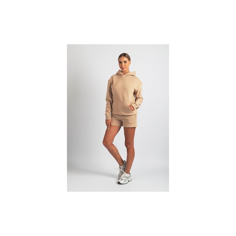 Carlheim Harper Lounge Women's Sweat Shorts, tan, XL
