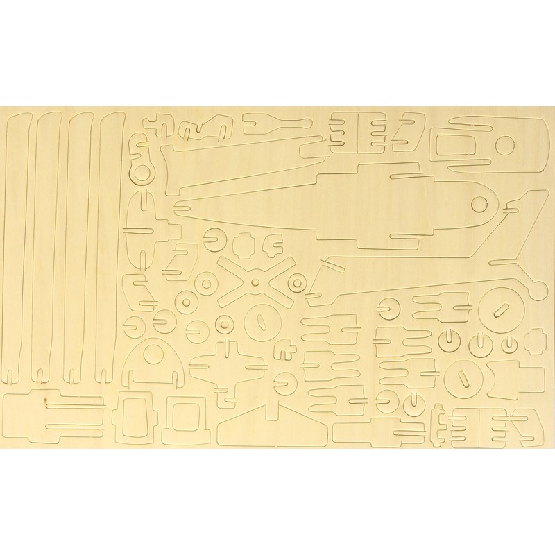 Pebaro 866 / 2 Wooden Modelling Kit Helicopter Apache
