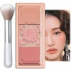 3-in-1 Matte Face Blush - Long-Lasting, Sweat-Resistant, Non-Greasy Makeup Powder