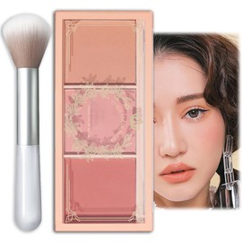 3-in-1 Matte Face Blush - Long-Lasting, Sweat-Resistant, Non-Greasy Makeup Powder For Cheeks, Glow & Brightened Skin