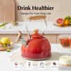 ROCKURWOK Tea Kettle, Tea Pot with Cool Touch Ergonomic Handle,