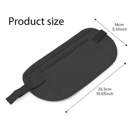 TSUOUKL Flat Bum Bag for Men and Women, Waterproof Waist Bag with RFID Protection, Anti-Theft Security Belt Bag for Sports, Travel and Outdoor Activities