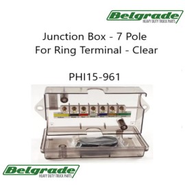 Phillips 15-961 Translucent Junction Box-7 Pole- Clear VU for Ring Terminal