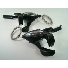 Shimano ST-EF500L4/8R4 Brake/Shift Lever 3x8speed 4 Finger 961 (V, Disc, Caliper and Canch Brake) Black Left and Right Set