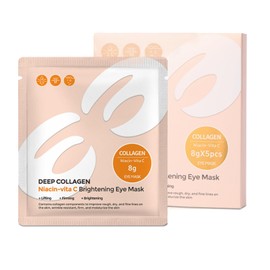 ONMYLOVIN 5 Pairs Deep Collagen Eye Patches Mask, E Shape Korean Eye Mask for Dark Circles, Anti-Aging, Firming, Hydrating Eye Gels Patcheswith Deep Collagen Skin Care