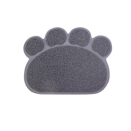 ExeQianming Pet Mat, Claw Shape Feeding Mats for Dogs, Drinking and Eating, 30 x 37 cm (Grey)
