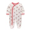 Kiddiezoom Newborn Baby Rompers Snug Fit Footed Cotton Pajamas Long
