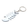 Komonee Fish Bone Silver Bottle Opener Key Chain Metal Dead