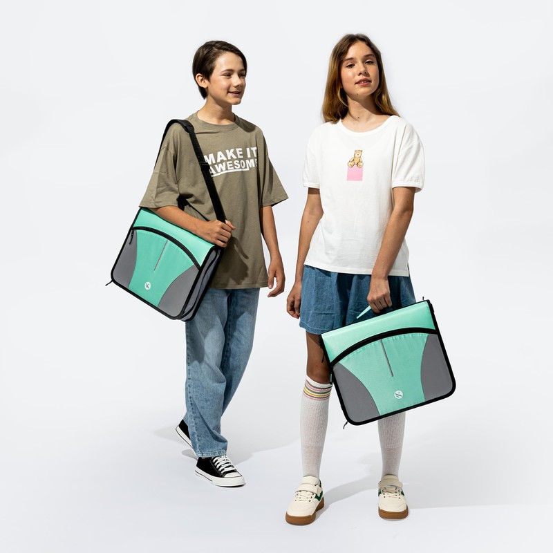 Kinbashi 3 Ring Binder, 3 Inch O-Ring Zipper Binder with