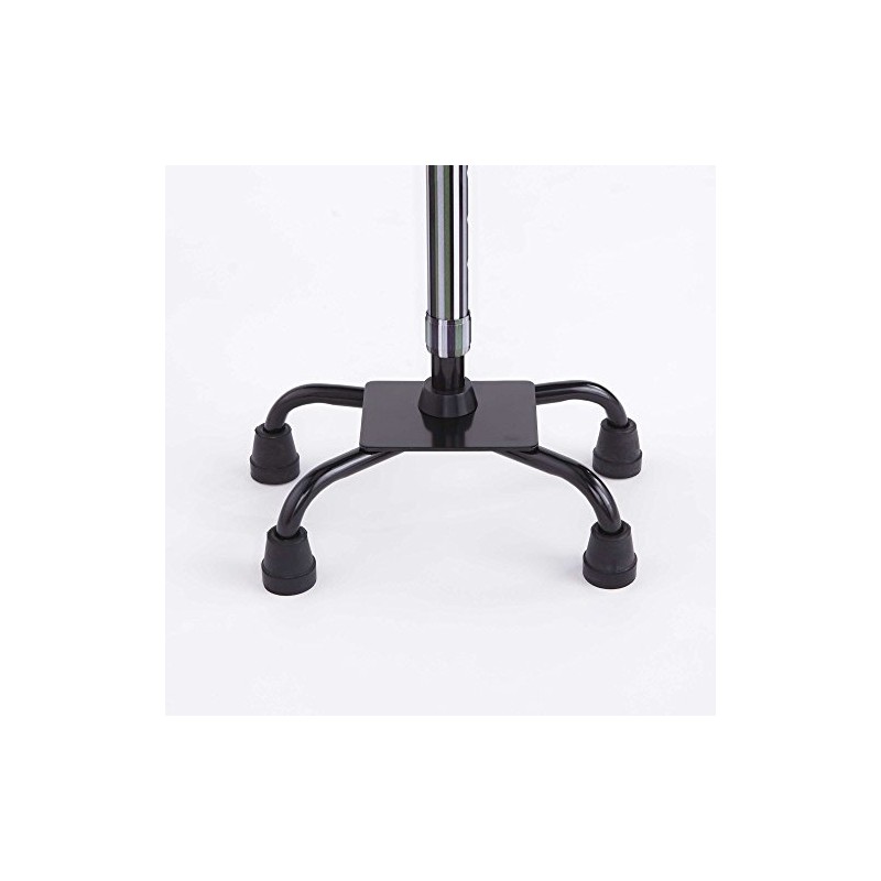 Switch Sticks Adjustable Quad Walking Stick Cane with Comfortable Wood