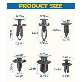 Flaconi 190PCS Bumper Clips,Car Clips,Car Clips Fasteners,Plastic Rivets,Automotive Clips,Retainer Clips,Car Bumper Clips,Automotive Plastic Fasteners,Car Retainer Clips,Applicable to Most Models