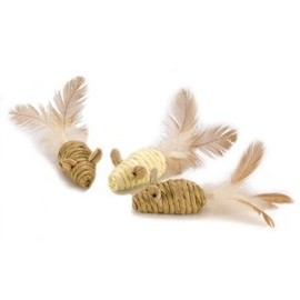 Rosewood Natural Cat Toy - Wild Catnip Mini Mice x 3
